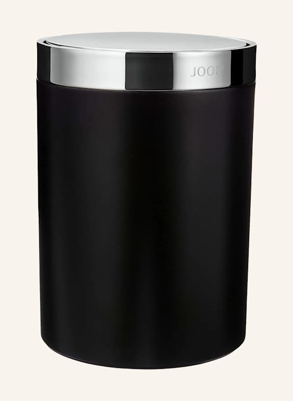 JOOP! Bathroom bin CHROMELINE with swing lid BLACK / SILVER