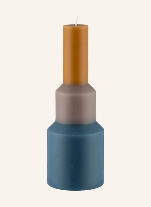 HAY Kerze PILLAR M DUNKELGELB/ TAUPE/ BLAUGRAU