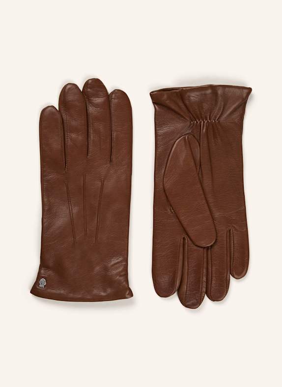 ROECKL Leather gloves KLASSIKER BROWN