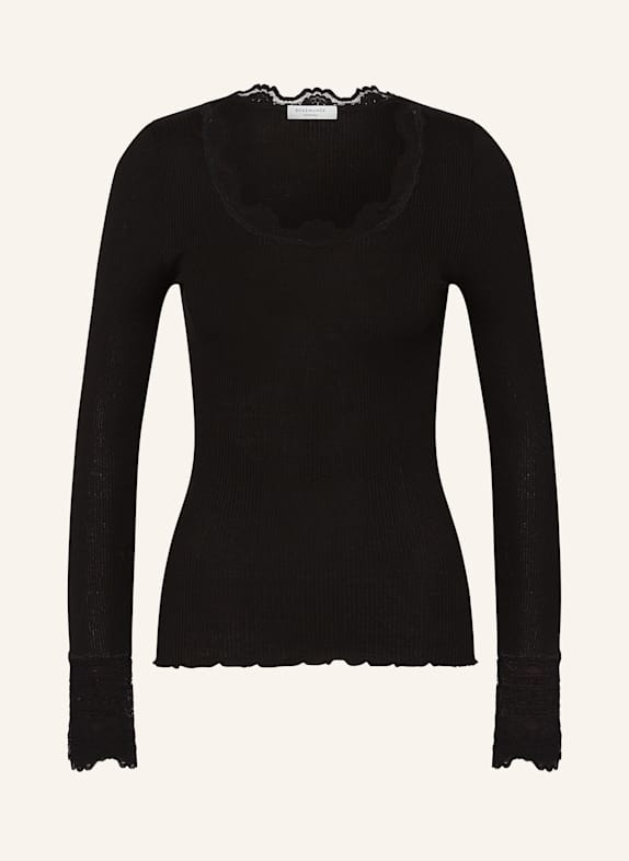 rosemunde Longsleeve aus Seide  SCHWARZ
