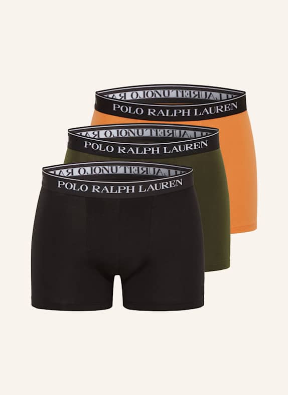 POLO RALPH LAUREN 3er-Pack Boxershorts  SCHWARZ/ KHAKI/ ORANGE
