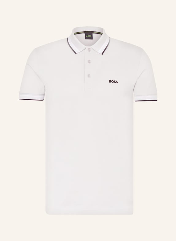 BOSS Piqué-Poloshirt PADDY CURVED Regular Fit HELLGRAU