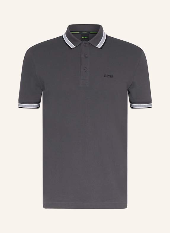 BOSS Piqué-Poloshirt PADDY CURVED Regular Fit DUNKELGRAU