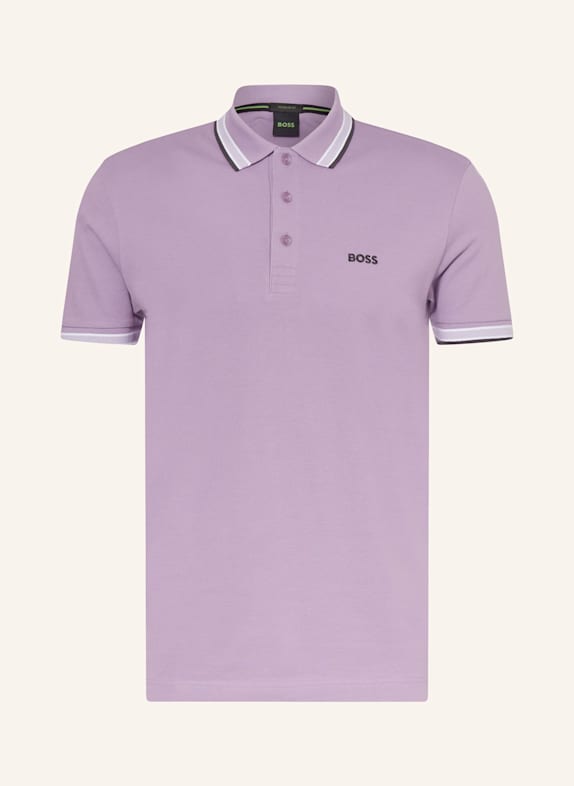 BOSS Piqué-Poloshirt PADDY CURVED Regular Fit 536 LIGHT/PASTEL PURPLE