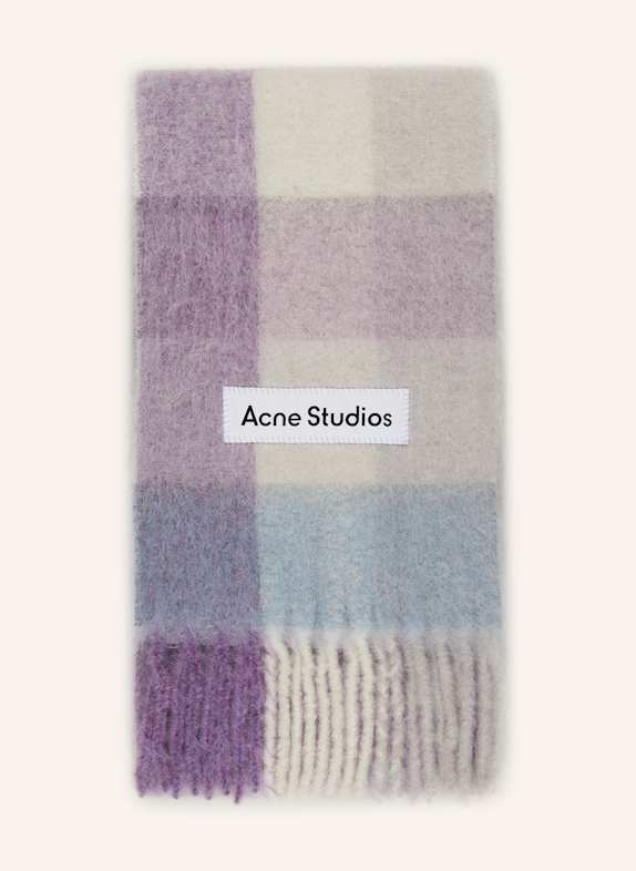 Acne Studios Szal z dodatkiem alpaki LILA/ JASNONIEBIESKI