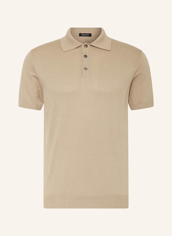 DRESSLER Strick-Poloshirt BEIGE