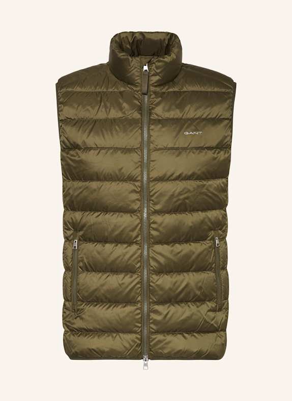 GANT Lekka puchowa kamizelka KHAKI