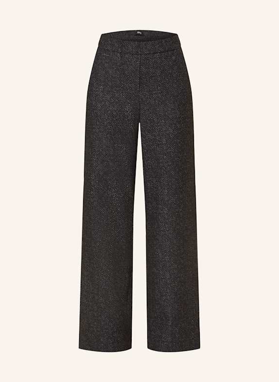 BRAX Wide leg trousers MAINE BLACK/ GRAY