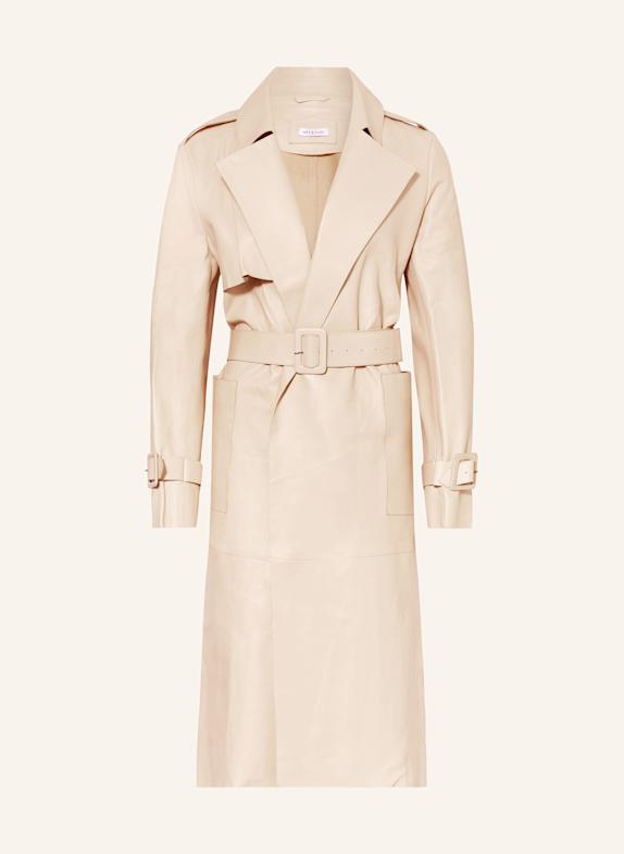 MRS & HUGS Trenchcoat aus Leder BEIGE