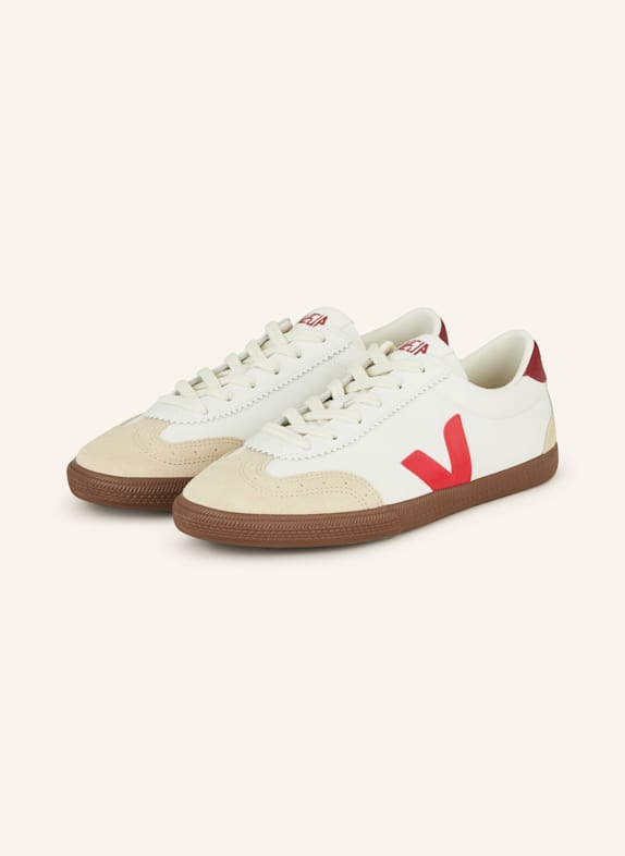 VEJA Sneaker VOLLEY WEISS/ BEIGE/ ROT