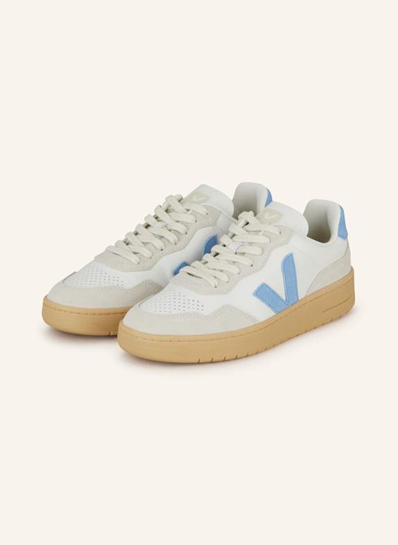 VEJA Sneaker V-90 WEISS/ CREME/ HELLBLAU