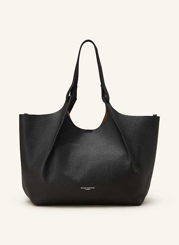 GIANNI CHIARINI Shopper DUA XL s pouzdrem ČERNÁ
