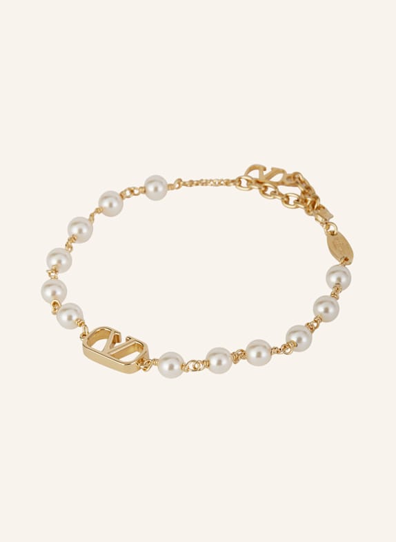 VALENTINO GARAVANI Armband VLOGO SIGNATURE PEARL GOLD/ CREME