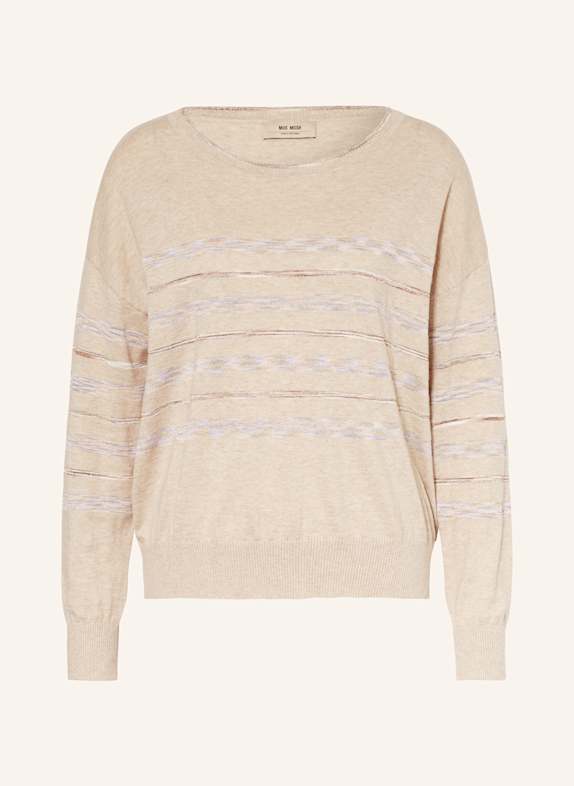 MOS MOSH Pullover MMPITCH TANI BEIGE/ BLAU/ BRAUN
