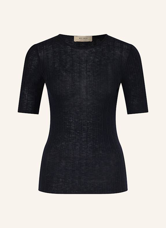MOS MOSH Strickshirt MMBOUCH aus Cashmere DUNKELBLAU
