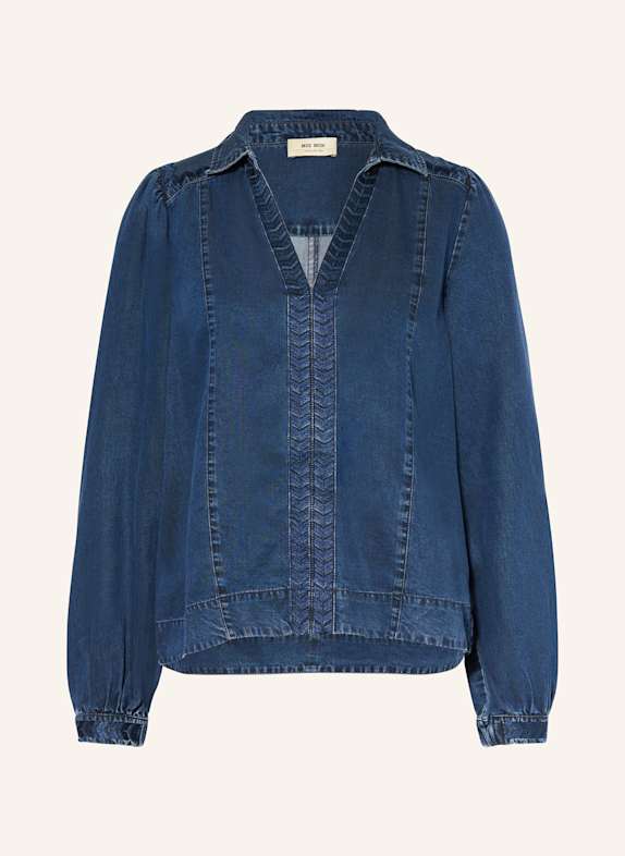 MOS MOSH Jeansbluse MMFOZI TENLY DUNKELBLAU