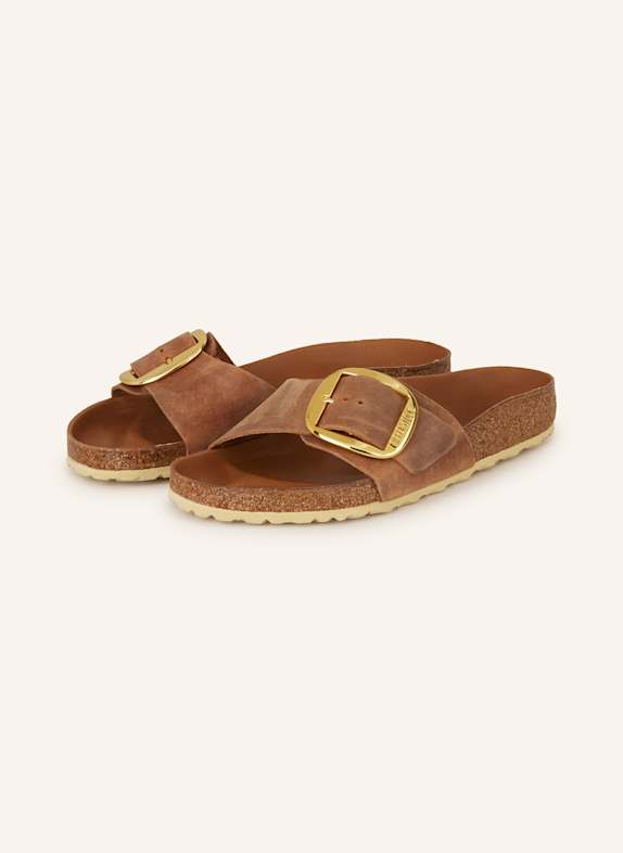 BIRKENSTOCK Pantoletten MADRID BIG BUCKLE COGNAC