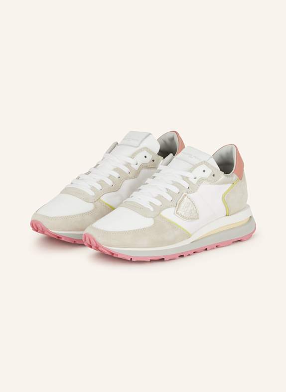 PHILIPPE MODEL Sneakersy TROPEZ BIAŁY/ JASNOCZARY/ BLADORÓŻOWY
