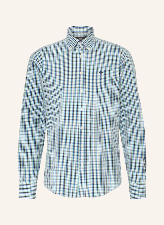 FYNCH-HATTON Hemd Regular Fit BLAU/ GRÜN/ SCHWARZ