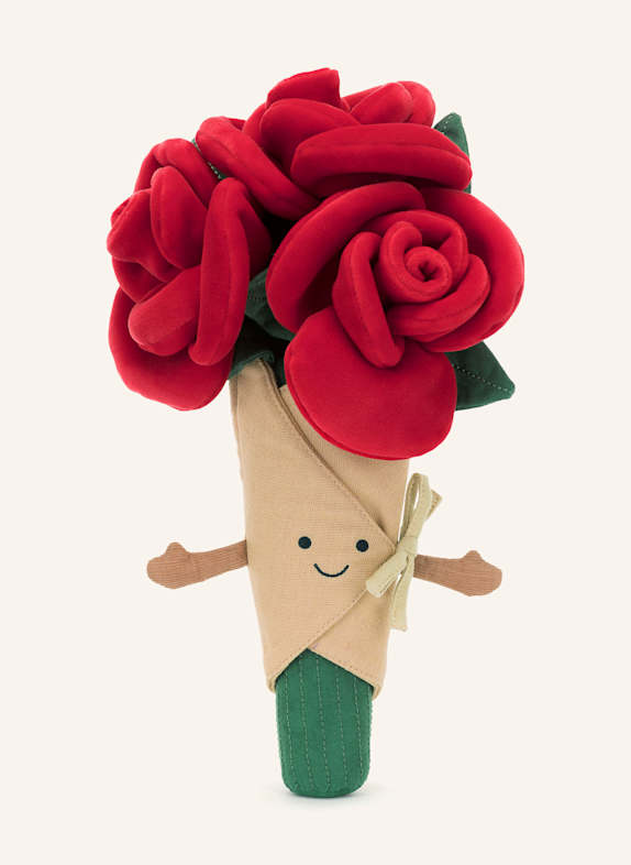 Jellycat Plüsch-Spielzeug AMUSEABLES ROSE BOUQUET HELLBRAUN/ ROT/ GRÜN
