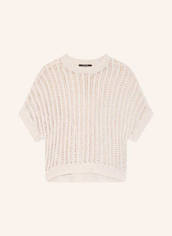 comma Strickshirt mit Glitzergarn BEIGE