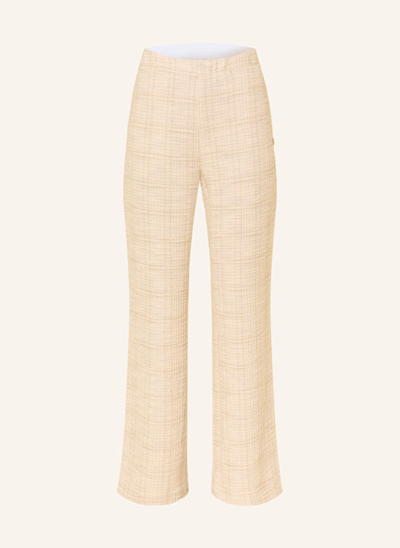 s.Oliver BLACK LABEL Marlenehose aus Bouclé CREME