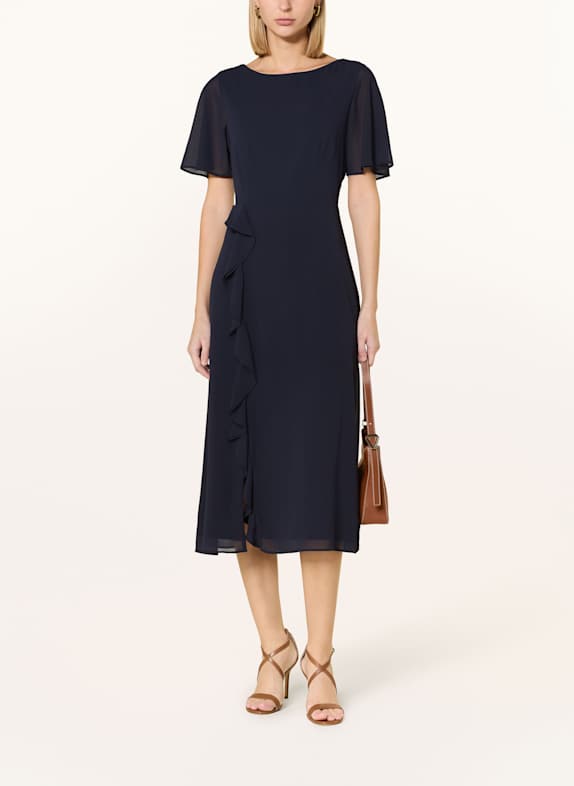 s.Oliver BLACK LABEL Kleid mit Volants DUNKELBLAU