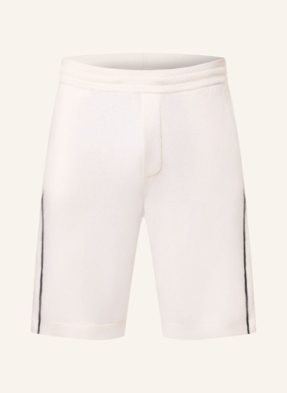LISA YANG Strickshorts OLLIE aus Cashmere mit Galonstreifen CREME