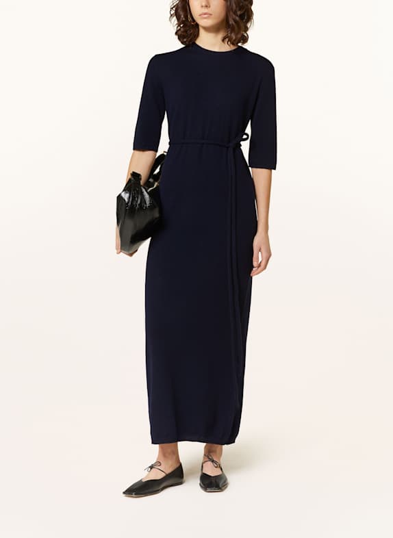 LISA YANG Sukienki koszulowe WEEKEND Max Mara z kaszmiru GRANATOWY