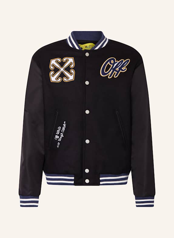 Off-White Bluzon z mieszanki materiałów CZARNY/ CIEMNOŻÓŁTY