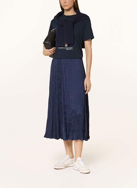 POLO RALPH LAUREN Satin skirt DARK BLUE