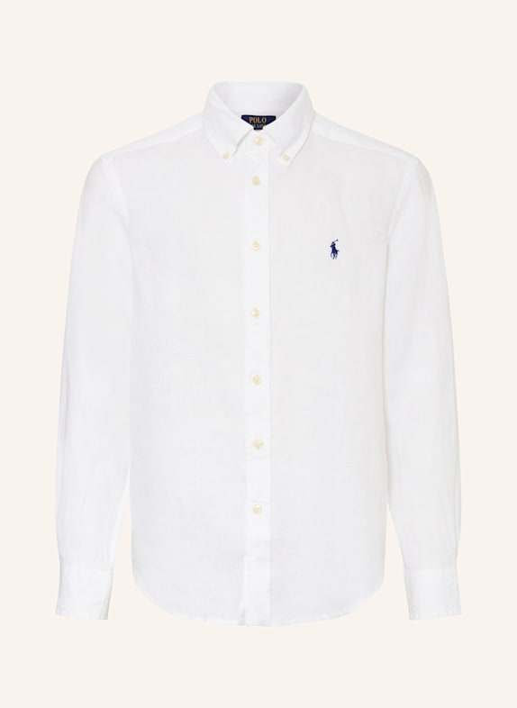 POLO RALPH LAUREN Lněná košile BÍLÁ