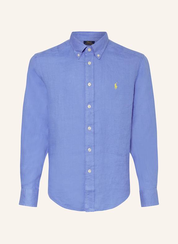 POLO RALPH LAUREN Lněná košile TMAVĚ MODRÁ