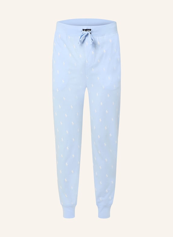 POLO RALPH LAUREN Lounge-Hose HELLBLAU/ WEISS