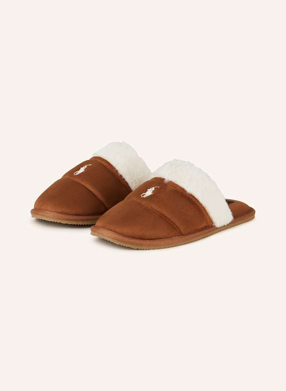 POLO RALPH LAUREN Hausschuhe KELCIE BRAUN