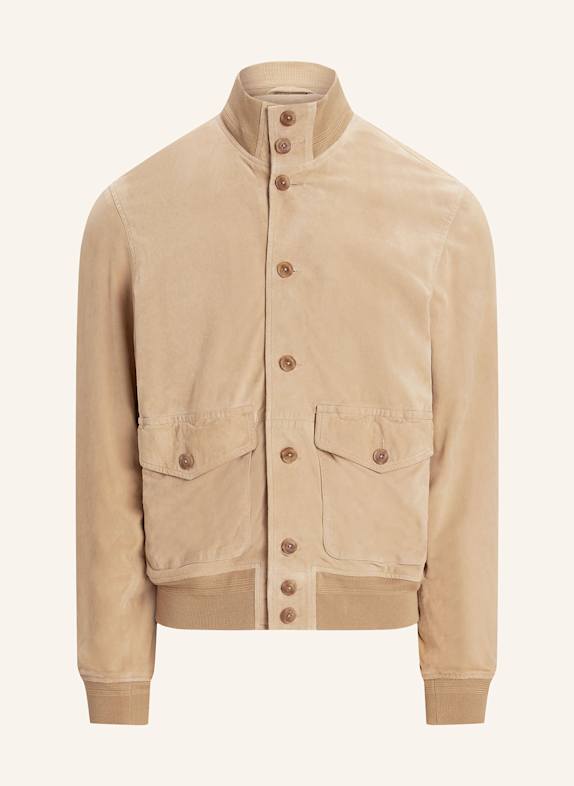 POLO RALPH LAUREN Lederblouson CAMEL