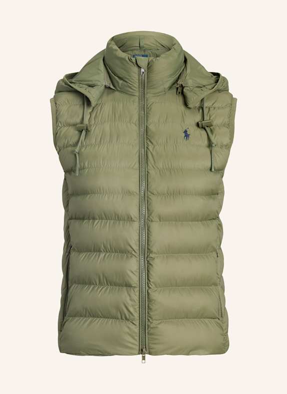POLO RALPH LAUREN Steppweste mit abnehmbarer Kapuze OLIV