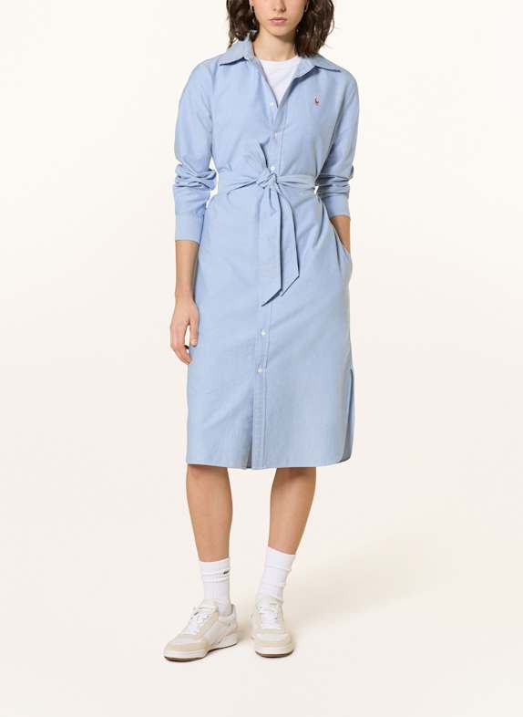 POLO RALPH LAUREN Hemdblusenkleid HELLBLAU