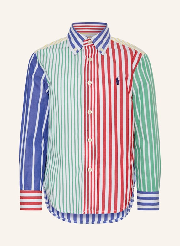 POLO RALPH LAUREN Hemd BLAU/ HELLGRÜN/ ROT
