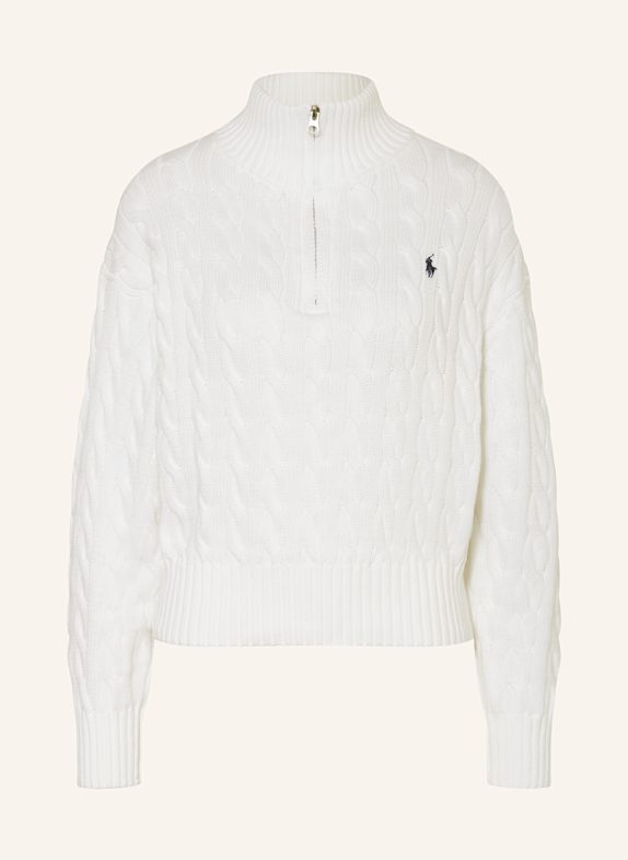 POLO RALPH LAUREN Sweter typu troyer BIAŁY