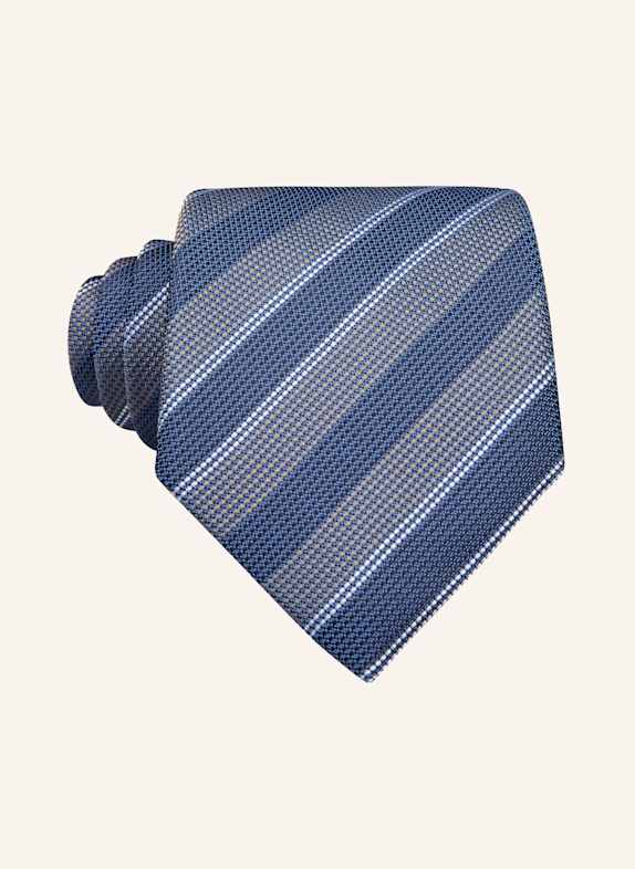 BOSS Krawat C-TIE NIEBIESKI/ BEŻOWY/ BIAŁY