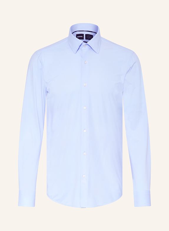 BOSS Koszula z dżerseju HANK slim fit JASNONIEBIESKI