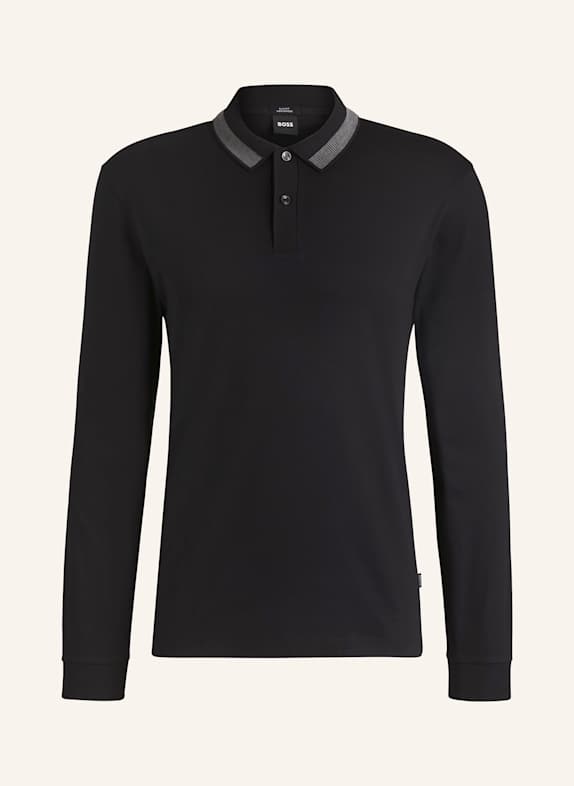 BOSS Jersey-Poloshirt PLEINS SCHWARZ