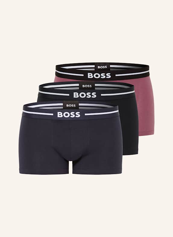 BOSS 3er-Pack Boxershorts SCHWARZ/ ALTROSA/ DUNKELBLAU
