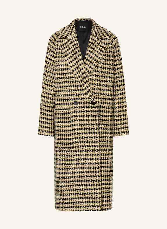 BOSS Tweed-Mantel CALODINO SCHWARZ/ BEIGE/ WEISS