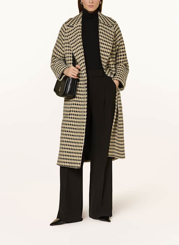 BOSS Tweed-Mantel CALODINO SCHWARZ/ BEIGE/ WEISS