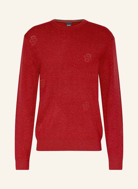 BOSS Sweter BALLENKO CZERWONY