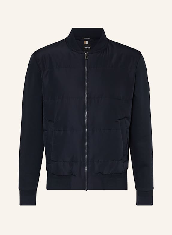 BOSS Jacke SKILES im Materialmix DUNKELBLAU