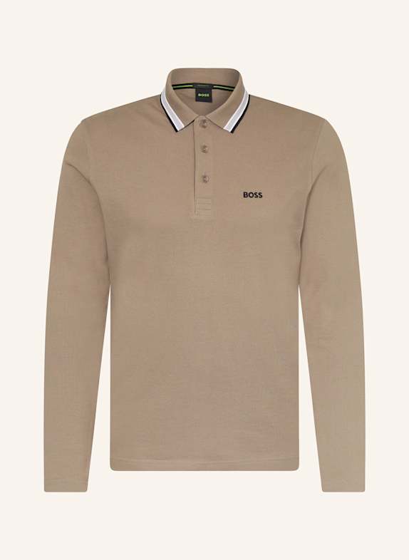 BOSS Piqué-Poloshirt PLISY Regular Fit KHAKI