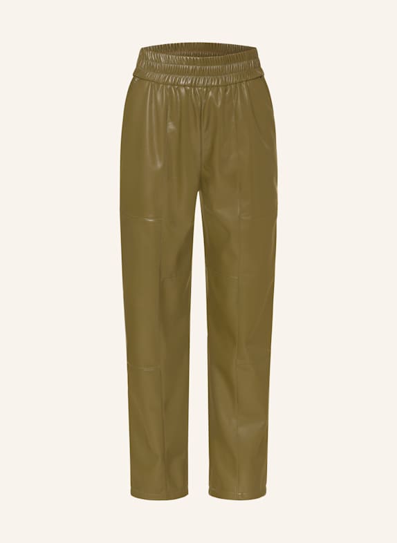 BOSS Hose TAIYA in Lederoptik KHAKI
